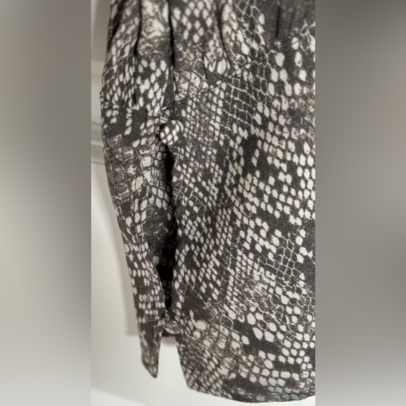 Free People Modern Muse Snakeskin Oversized High Low Long Sleeve Top - Picture 11 of 14